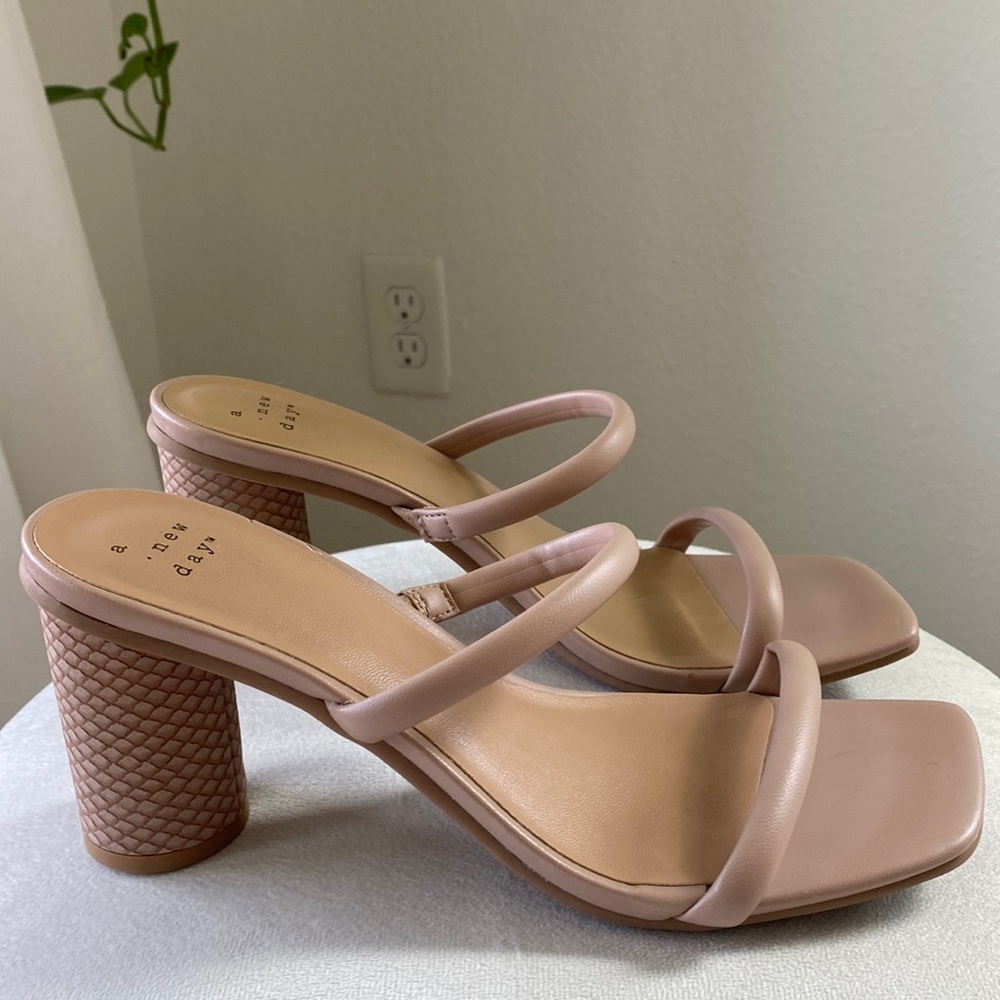 a new day Blush Pink Heeled Sandals
